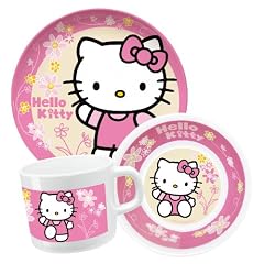 Hello Kitty 71028 - 3-teilig Fr�hst�cksset bestehend aus Teller, M�slischale und Tasse, Melamin