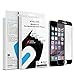 Stalion iPhone 6 Plus Screen Protector Shield Tempered Liquid Glass Shatterproof Full Screen Frame Edge to Edge Armor Guard (Black)[Retail Packaging](1Pack)