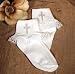 White Anklet Sock with Embroidered Cross Applique and Lace