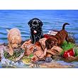 Three Little Fisherman 500pc Jigsaw Puzzle by Linda Picken