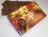 Scott's Cakes 1 lb. Milk Chocolate Walnut Bark in a Fall Leaf Box