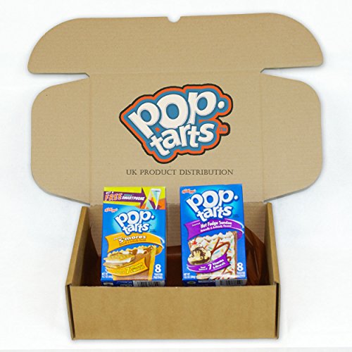 Kellogg's Pop Tarts Huge American Selection Gift Box - S'mores & Hot Fudge Sundae - 2 Boxes - The Perfect Gift From UKPD