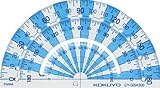 KOKUYO GY-GBA300 分度器<まなびすと>メタクリル樹脂製 90×50 半円分度器