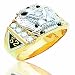 Men's 10K Yellow Gold Solid Back W/O Dia Onyx Stone Masonic Ring