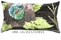 Decorative cushion cover or throw pillow from India - Dark Brown color with floral sequin work, Velvet
