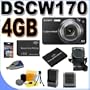 Sony Cybershot DSC-W170B 10.1MP 2x Optical Zoom Digital Camera (Black) 4GB BigVALUEInc Accessory Saver NPBG1 Battery Bundle + MORE