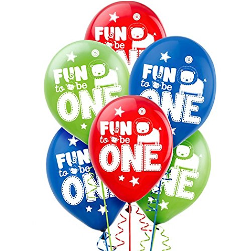 1st Birthday 'One Wild Boy' Latex Balloons (15ct)