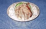HORSE LOVERS ALERT! CARVED PEWTER HORSE'S HEAD BELT BUCKLE