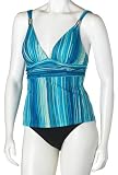 Fantasizer Women's Turquoise 1 Piece Faux Tankini