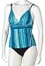 Apparel : Fantasizer Women's Turquoise 1 Piece Faux Tankini