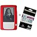 Red Color Amazon Kindle 2 E-Book Reader Silicone Rubber Skin Case + Kindle2 Anti Scratch LCD Screen Protector