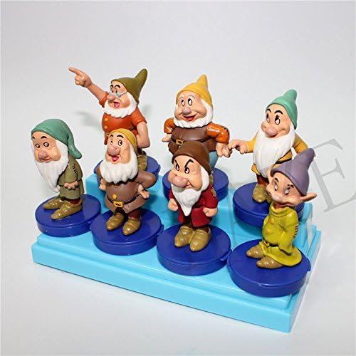 7pcs Snow White SEVEN 7 DWARFS FIGURE Rubber Figurines Vintage set