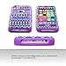 ULAK iPhone 5C Case, 3in1 Anti Slip iPhone 5C Case Hybrid with Soft Flexible Inner Silicone Skin Protective Case Cover for Apple iPhone 5C Tribal + Purple
