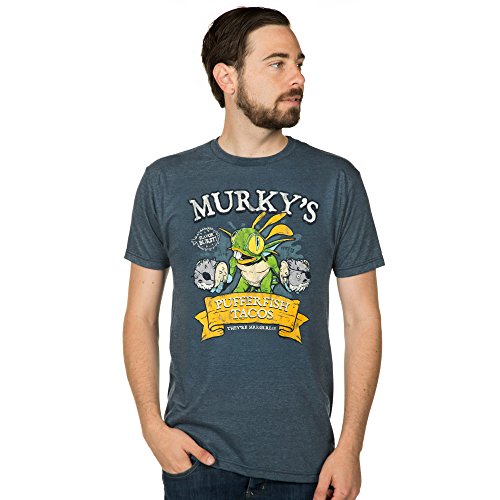 Heroes of the Storm Murky's Pufferfish Tacos Men's Short Sleeve Blue Tee Shirt