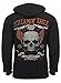 Harley-Davidson Men's Screamin' Eagle Sweatshirt, Skull Zipper Black HARLMS0061