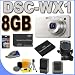Sony Cyber-shot DSC-WX1/S 10MP "Exmor R" CMOS Digital Camera w/5x Optical Steady Shot Stabilized Zoom (Silver) 8GB BigVALUEInc Accessory Saver NPBG1 Battery/Rapid Charger Bundle