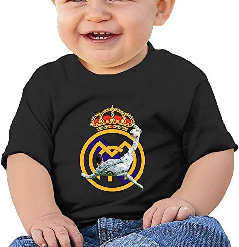 HZERUI Infants &amp;Toddlers Baby's Real Madrid CF Cristiano Ronaldo #7 T-Shirt Black 24 Months For 6-24 Months.
