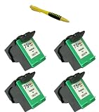 Four Tri-Color Ink Cartridges HP 75 XL HP75 HP75C + Pen for HP Printers