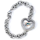 Game Time GTW-NFL-HEA-MIA Miami Dolphins NFL Ladies Heart Series Watch
