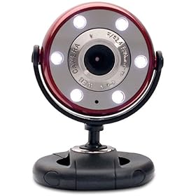 New-Red/Black 1.3MP WebCam With Night Vision - CL5011