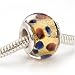 Murano Style Glass Real Gold Foil Lampwork Bead Fits Pandora Dots 14mm (1)