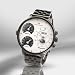 Mens Automatic Mechanical Watch Oversized Big Face 55mm German Design White Dial With Black Stainless Steel Bracelet Kings and Queens KQ4009 Limited Edition