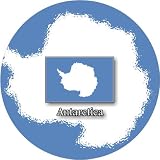 58mm Round Badge Style Fridge Magnet Antarctica Flag