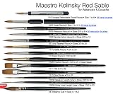 da Vinci MAESTRO Series 1505 Size 5/0 Extra Short Kolinsky Red Sable Retouch/Spotter Paint Brush