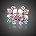 FAIRY COUPLE Women Jewelry Mulit-color Use Cubic Zirconia Crystal Flower Studs Earring E38