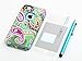 ULAK iPhone 5C Case,Soft TPU Skin and Hard Inner Shell Solid PC Back,Anti Scratch,Dust Plug,Hybrid Dual Layer Cover,for iPhone 5C Paisley Flower+Aqua Blue PC