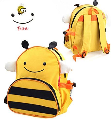 Weiyee Zoo Packs Little Kid Backpacks Cartoon Animal Schoolbag, best gift for Baby Kids Children Preschool Kindergarten Students(bee)
