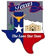 Texas State Regular Size Applique Flag