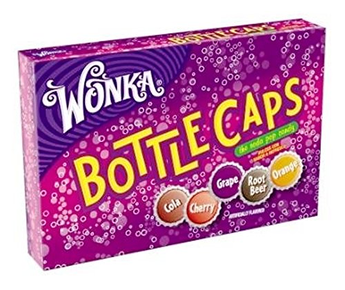 Wonka Bottle Caps, Soda Pop Candy, 5 Ounce Boxes (Pack of 5)
