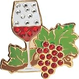 Crystal Golf Ball Marker & Hat/ Visor Clip - Wine Anyone