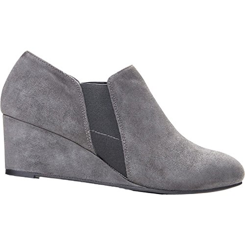 Vionic Elevated Stanton - Womens Wedge Boot Slate Grey - 9
