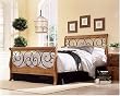 Dunhill King Size Bed In Autumn Brown/Honey Oak Finish By Fashion Bed Group