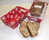 Scott's Cakes Banana Loaf Cake in a Red Snowflake Tray