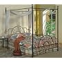 NEW QUEEN SIZE BED W/ CANOPY IN SANDY BLACK FINISH