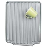 Dish Drainer - Plastic Drain Board (Silver) (1.25H x 20L x 16W)