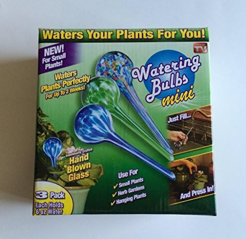 Hand Blown Glass Watering Bulbs Mini [3 Pack]