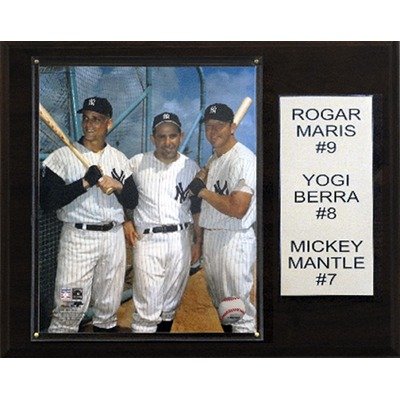MLB New York Yankees Mickey Mantle/Roger Maris/Yogi Berra Player Plaque