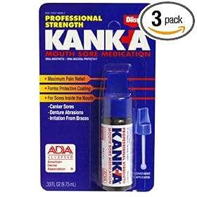 Click here to buy Blistex Kanka Mouth Pain Liquid,  Professional Strength , .33-Ounce (9.75 ml) (Pack of 3) by Kanka.