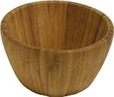 Island Bamboo SSBSB All Brown Salad Bowl, Small, 6.25-Inch by 4-Inch
