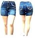 LA Bonita/Jack David Women's Premium Plus Size Blue Denim Jeans Shorts Stretch (26, LA Bonita 7A150MSH)