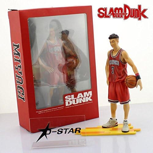 Angle Idea 6Pcs 9" Slam Dunk Slamdunk Shohoku 7 Ryouta Miyagi Boxed Pvc Action Figure Collection Model