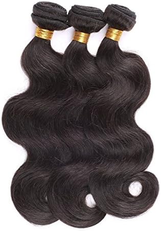 Angelbabyhair Brazilian Unprocessed Human Virgin Hair Body Wave 16 Inch 3 Pieces a Pack Black