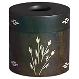 Hand-lacquered Tissue Paper Box Cover With Hand-etched Flowers (Thailand)
