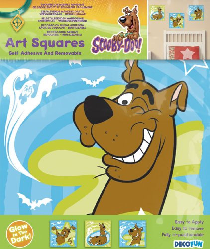 Decofun, Scooby Doo Glow in the Dark, Self Adhesive Art Squares, Room Decorations