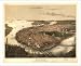 Historic Boston, Massachusetts, c. 1877 (S) Panoramic Map Poster Print Reprint Giclee