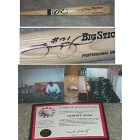 <b>Sammy Sosa Signed Big Stick Blonde Bat</b>